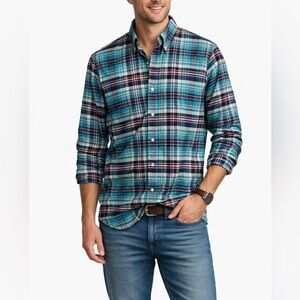 Polo Ralph Lauren Blue Plaid Stretch Oxford Shirt Men’s Medium